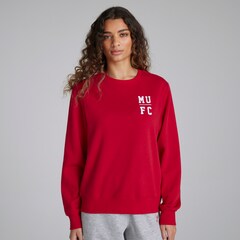 Manchester United Womens Varsity Back Print Sweatshirt Red