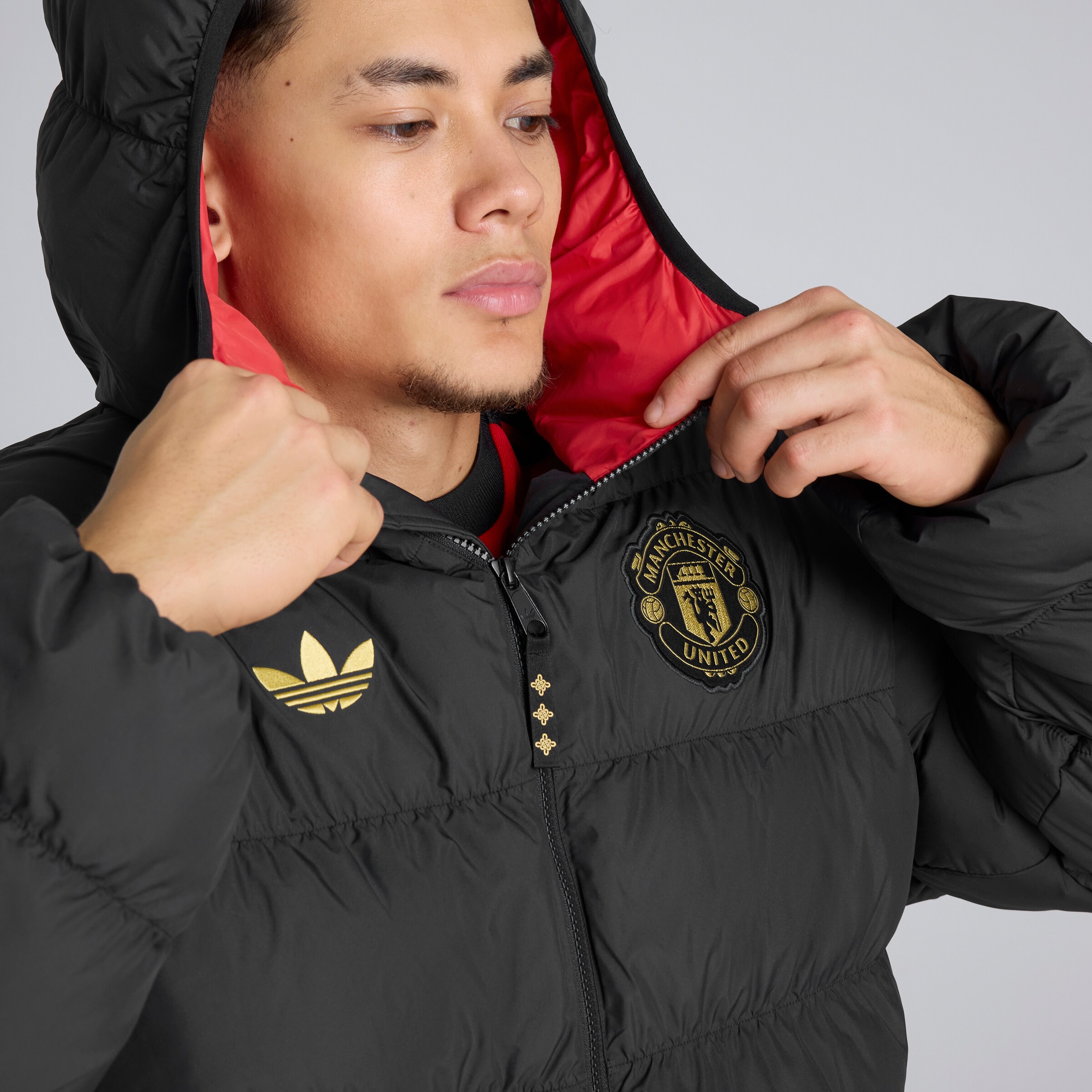 Manchester United Cultural Story Padded Jacket 黑色 细节 [6-7]