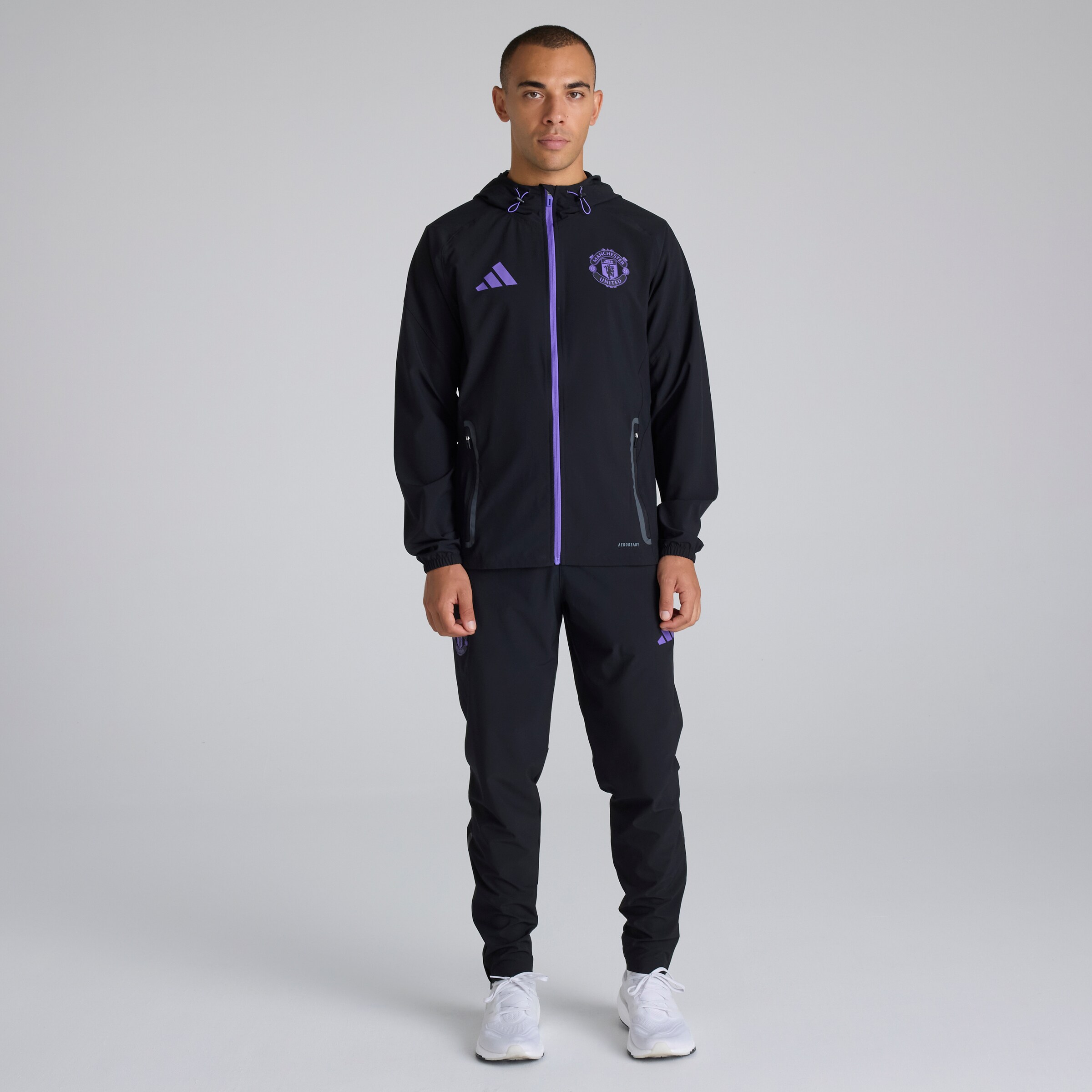 Manchester United Tiro 25 Competition Vis Tech Travel Jacket Noir Détail [3-7]