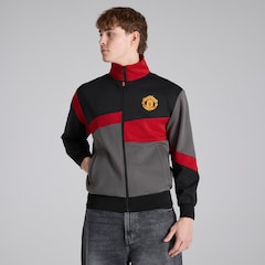 Manchester United Panelled Retro Track Jacket Black