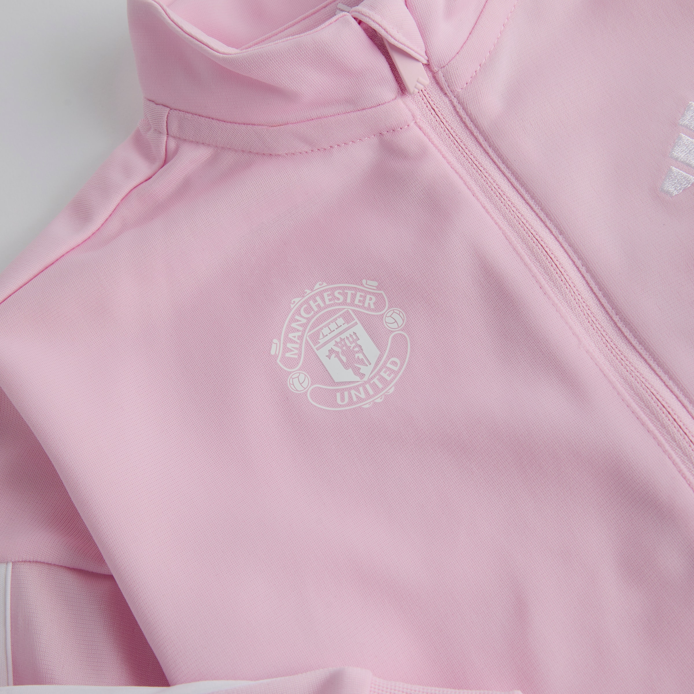 Manchester United x adidas Infant Essentials CLIMACOOL Tracksuit Pink/Purple Pink Detail [3-4]