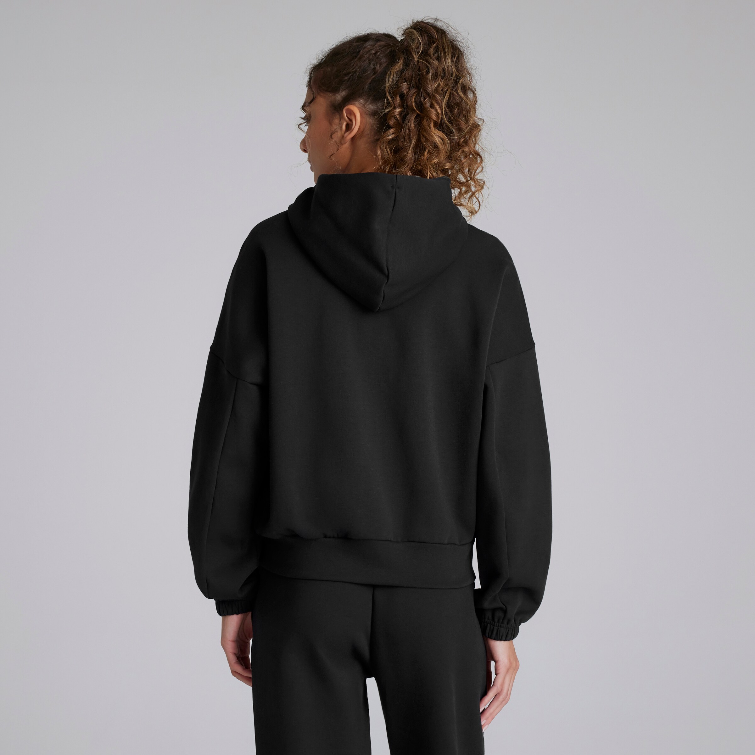 Manchester United x adidas Womens Future Icons Full Zip Hoodie Black Black Detail [2-5]