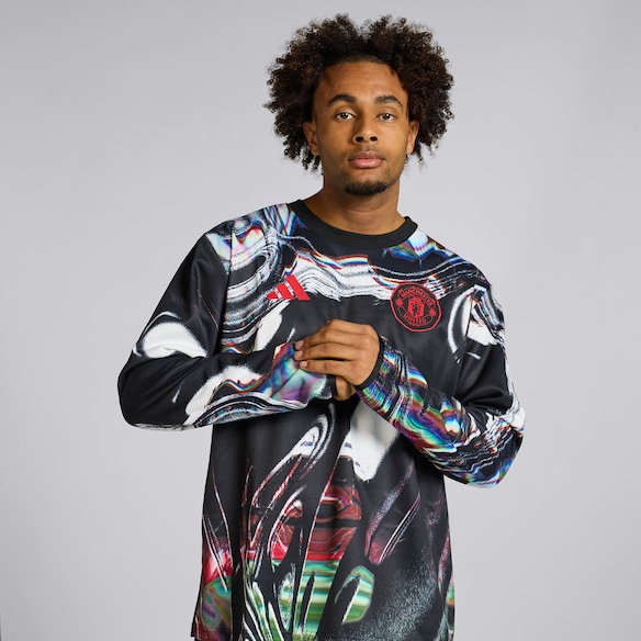 Manchester United 25/26 Pre Match Warm Top 검정색