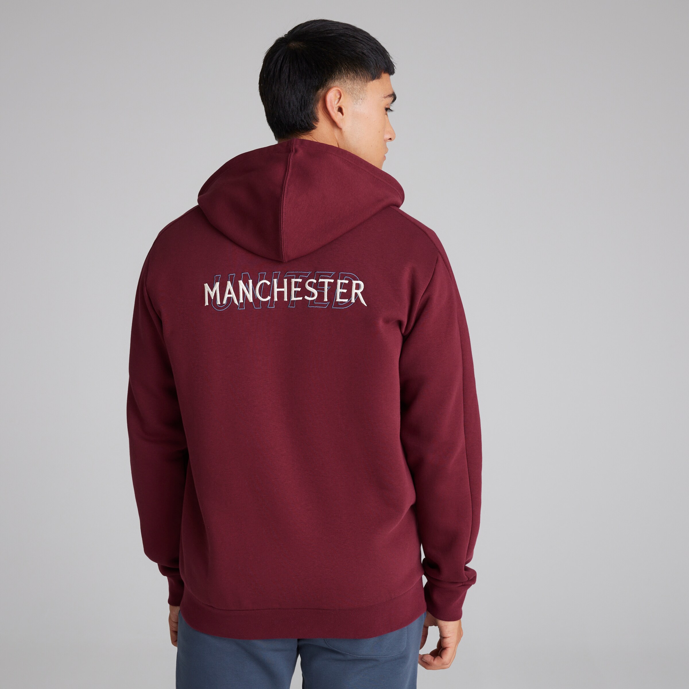 Manchester United x adidas SZNL Full Zip Hoodie Red Red Detail [2-8]