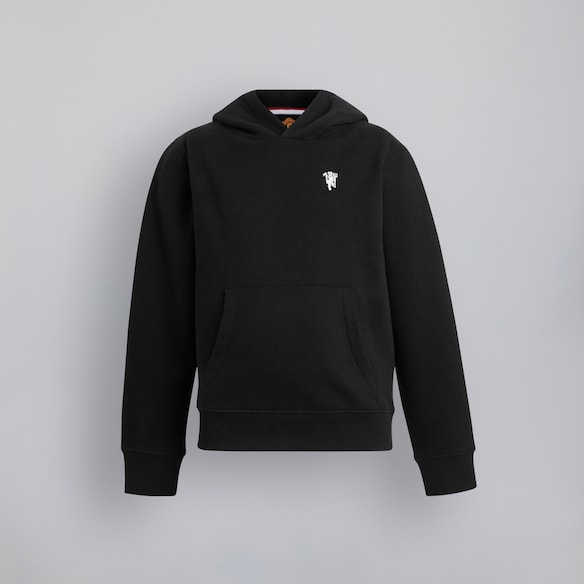 Manchester United Kids Devil Essentials Overhead Hoodie Black Black