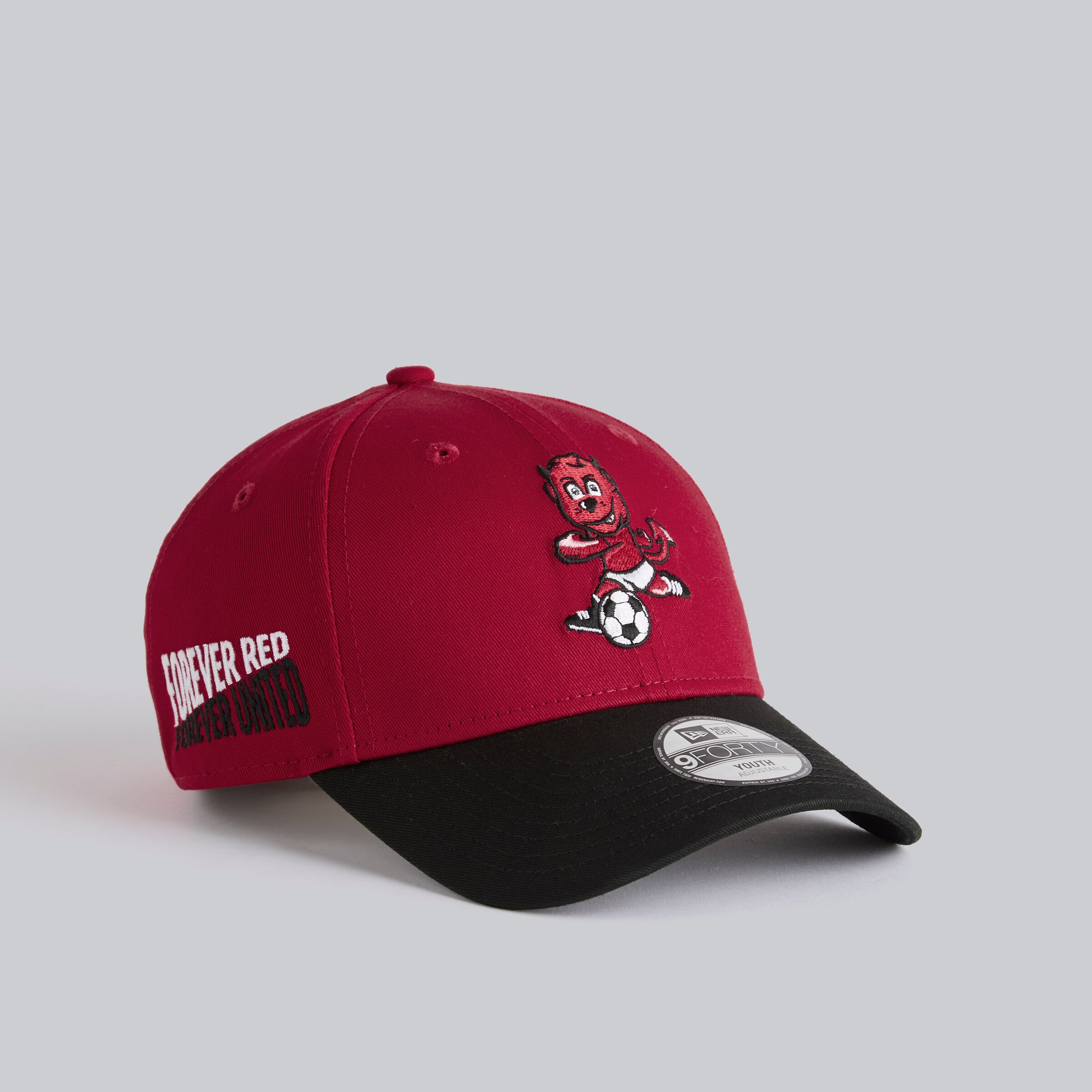 Manchester United x New Era Kids Fred The Red 9Forty Cap Red Red Detail [3-5]