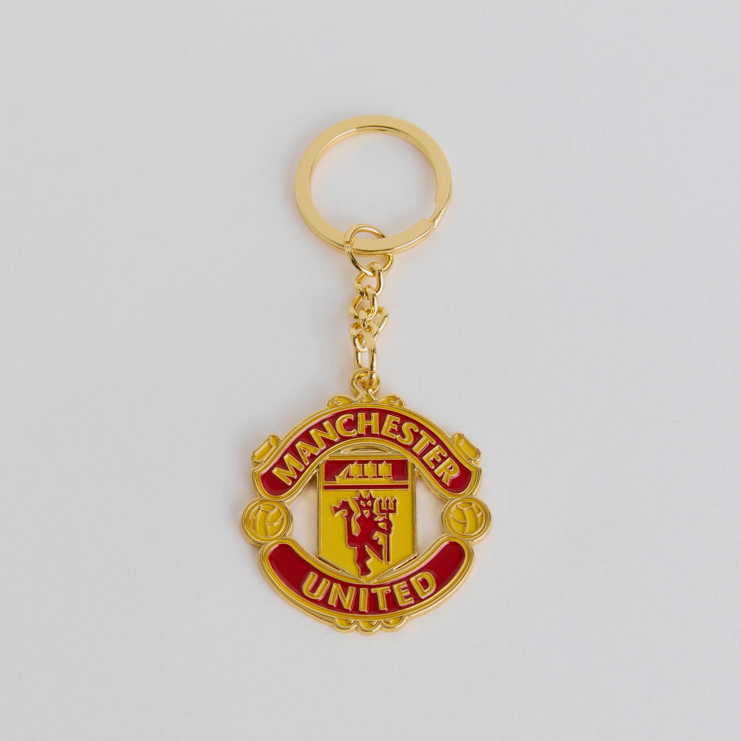 Manchester United Crest Keyring Red Multi