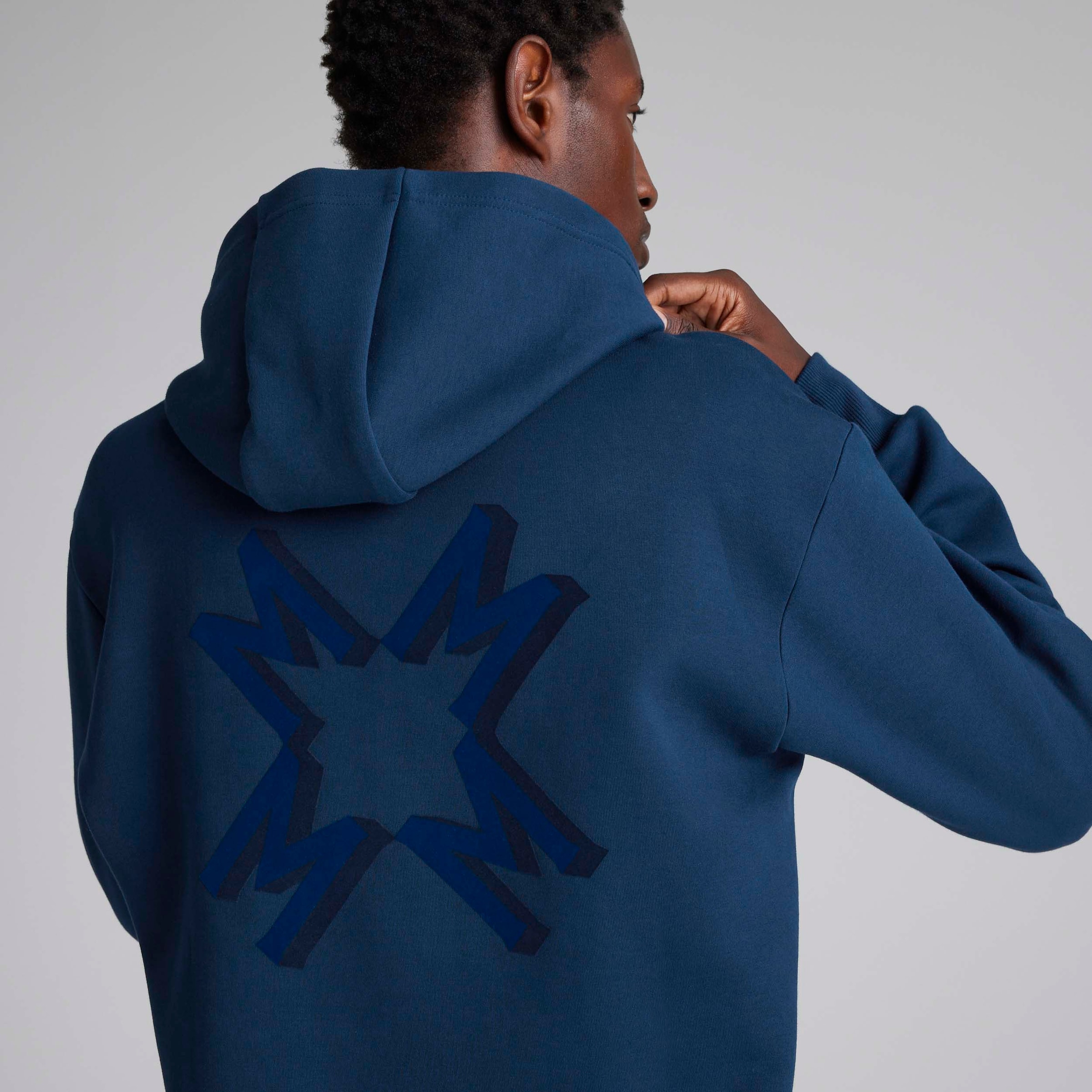 Manchester United Hoodie double maille saisonnier Bleu Détail [5-8]