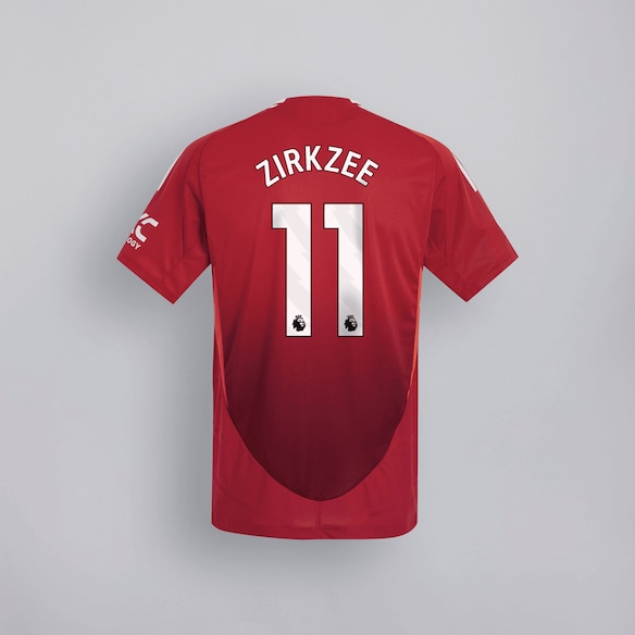 Manchester United 24/25 Home Jersey Kids with Zirkzee 11 EPL Printing & Badge Red