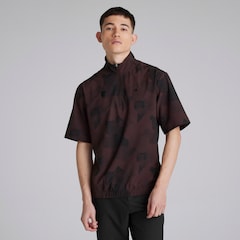 Manchester United x adidas Golf Go-to DWR Short Sleeve 1/2 Zip Pullover Burgundy