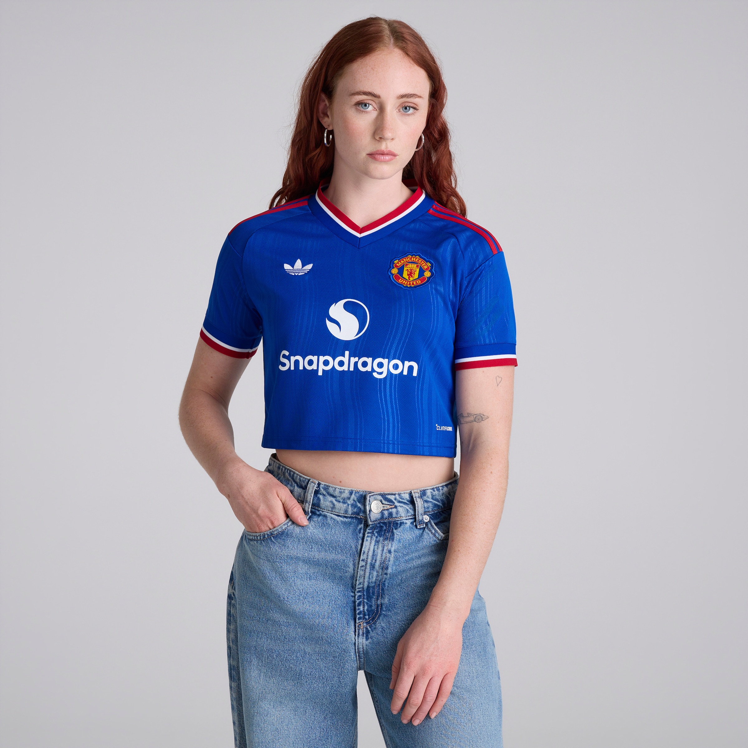 Manchester United Womens 26/27 Away Cropped Jersey 蓝色