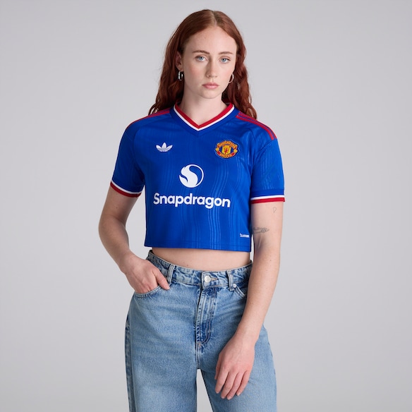 Manchester United Womens 26/27 Away Cropped Jersey 蓝色