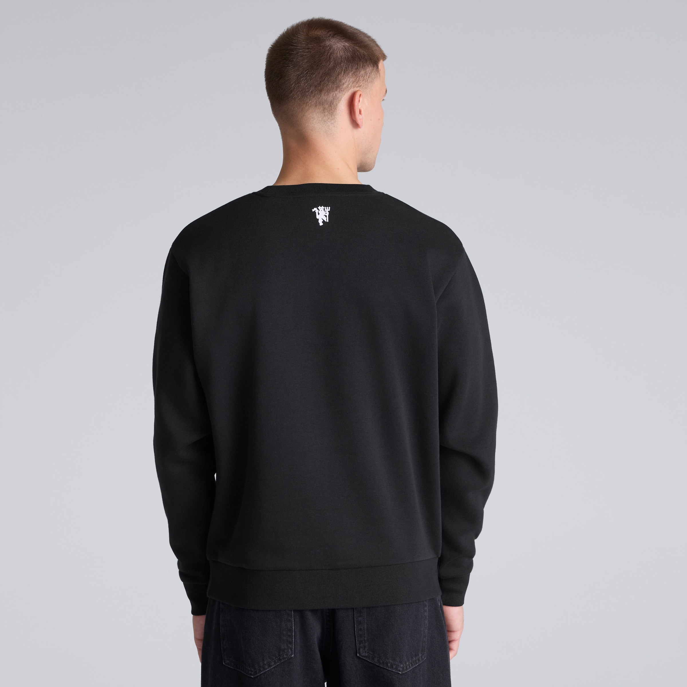 Manchester United MUFC Sweatshirt Black Noir Détail [2-5]