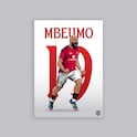Manchester United Bryan Mbeumo Illustrated A2 Poster White