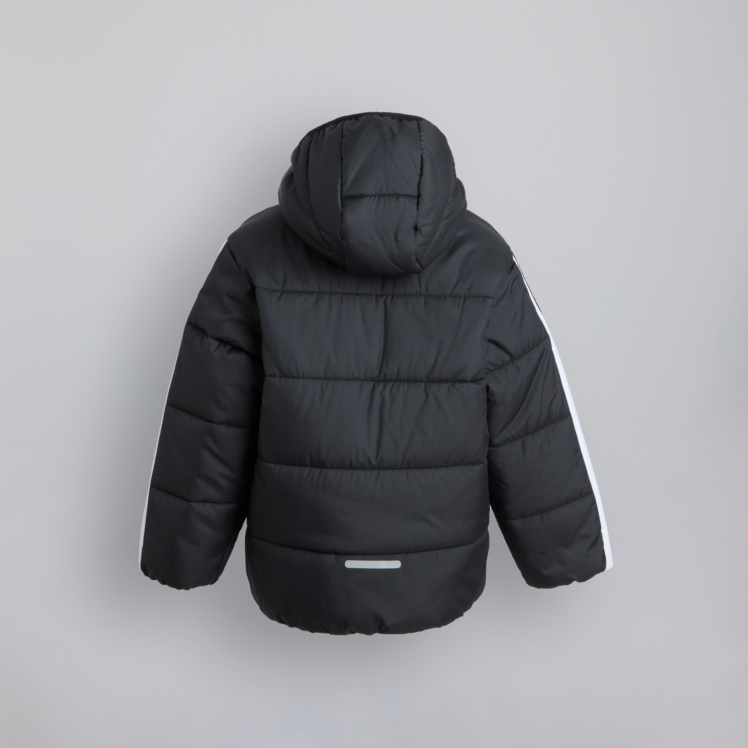 Manchester United x adidas Little Kids Essentials 3-Stripes Padded Jacket Black Black Detail [2-2]