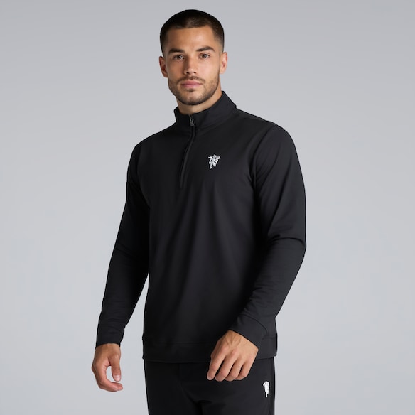 Manchester United x adidas Golf Ultimate 365 Quarter-Zip Black Black