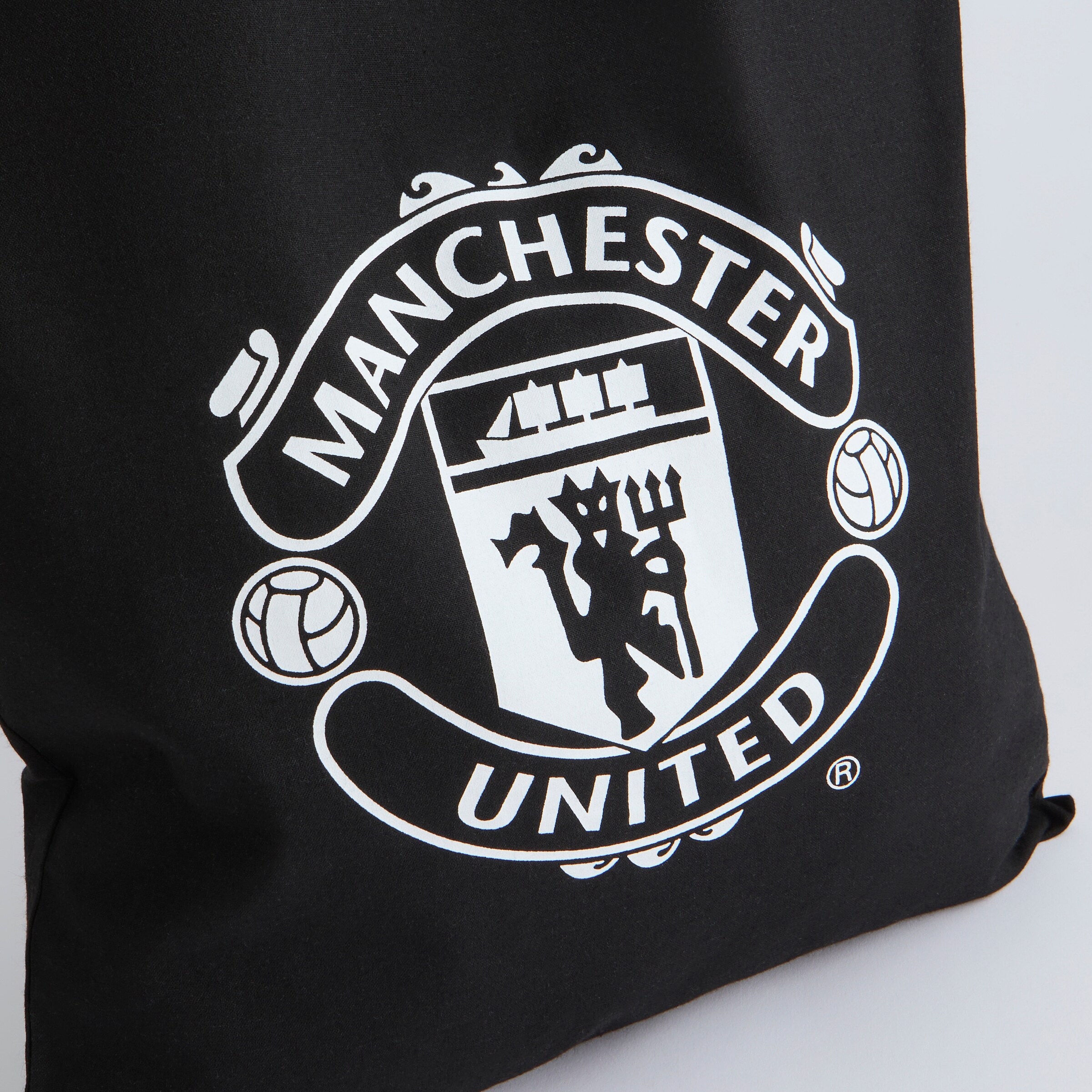 Manchester United Cotton Tote Black Black Detail [3-4]