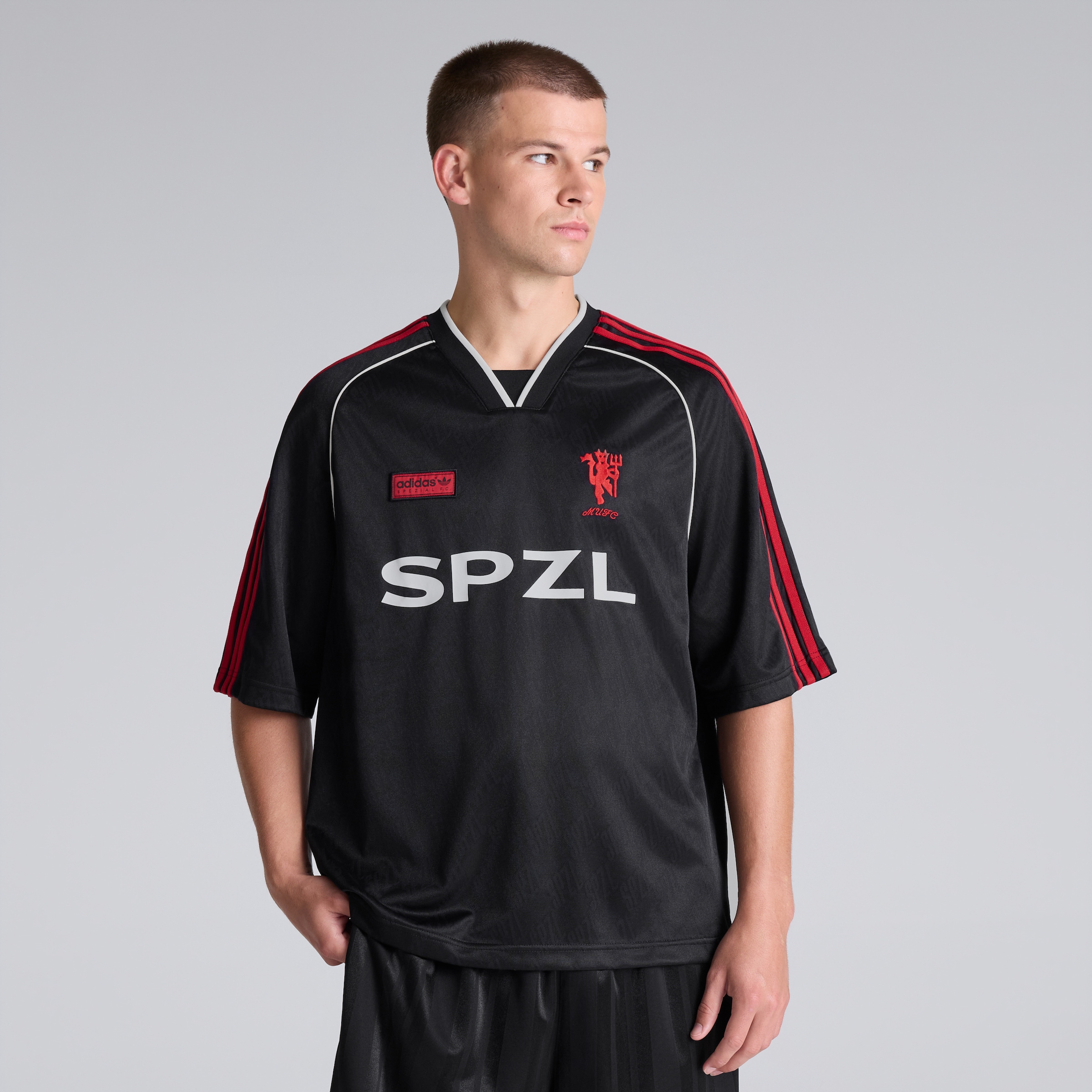 Manchester United x adidas SPZL FC T-Shirt Black Black
