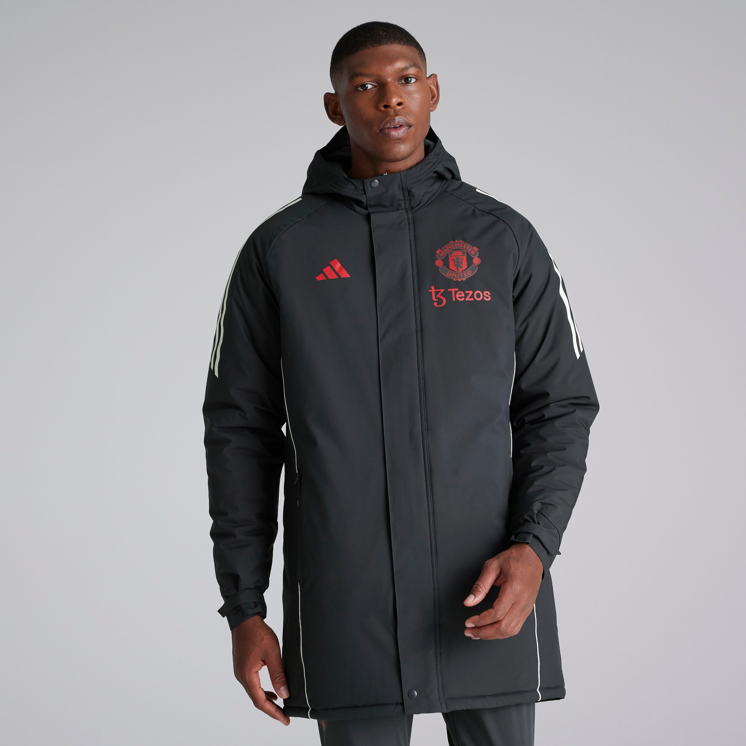 Buy Manchester United European Training Tiro 24 Stadium Parka Dark Grey Manchester United Store