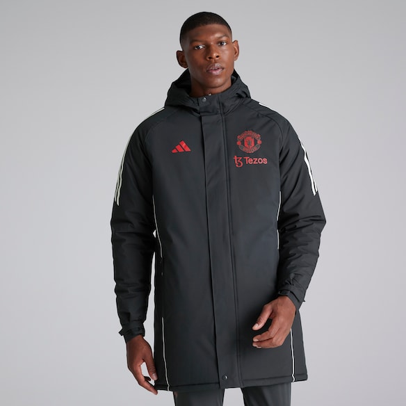 Manchester United European Training Tiro 24 Stadium Parka Dark Grey Grey