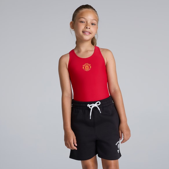 Manchester United Kids Swimming Costume Red Red