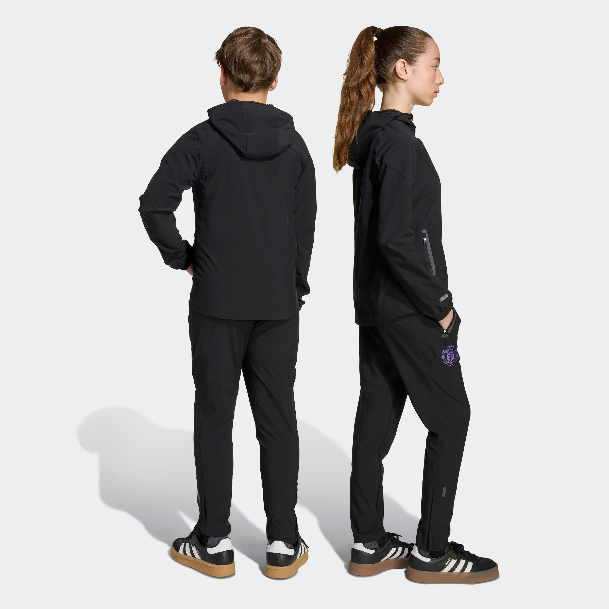 Manchester United Tiro 25 Competition Vis Tech Travel Pants Kids Black Detail [6-6]