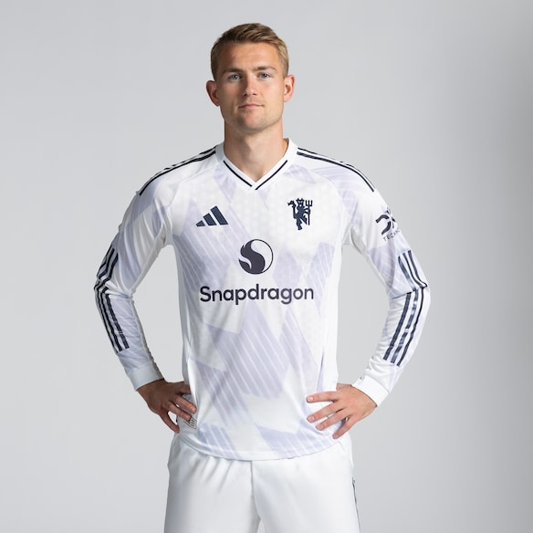 Manchester United 25/26 Long Sleeve Away Authentic Jersey White