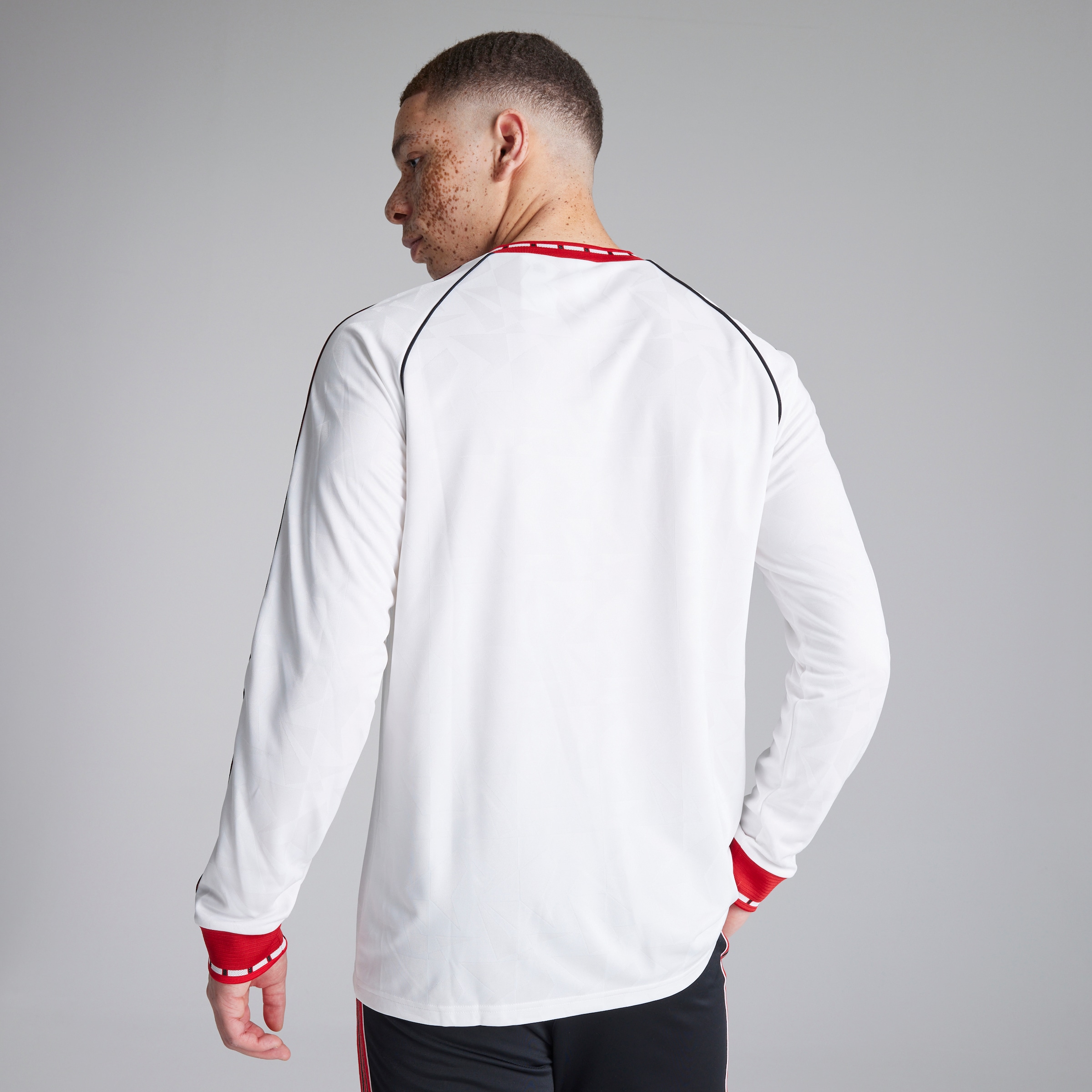 ◆adidas◆ Manchester United 91 Away Long Sleeve Jersey Whit adidas Manchester United 91 Away Long Sleeve Jersey White S