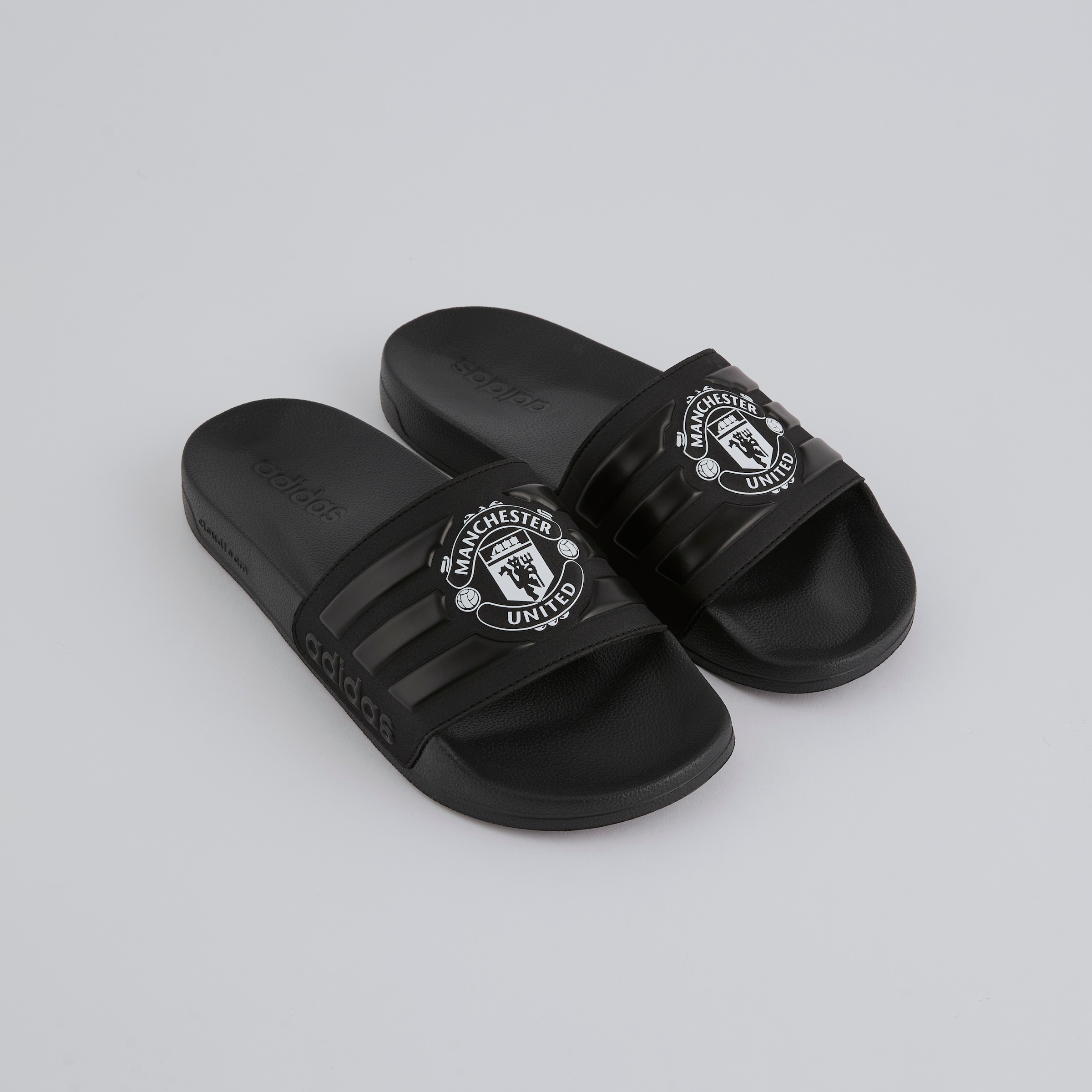 Manchester United x adidas Adilette Sliders Black Black
