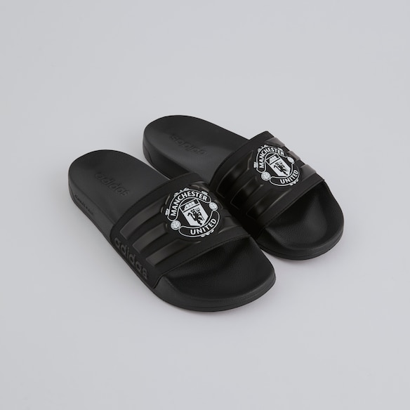Manchester United x adidas Adilette Sliders Black Black