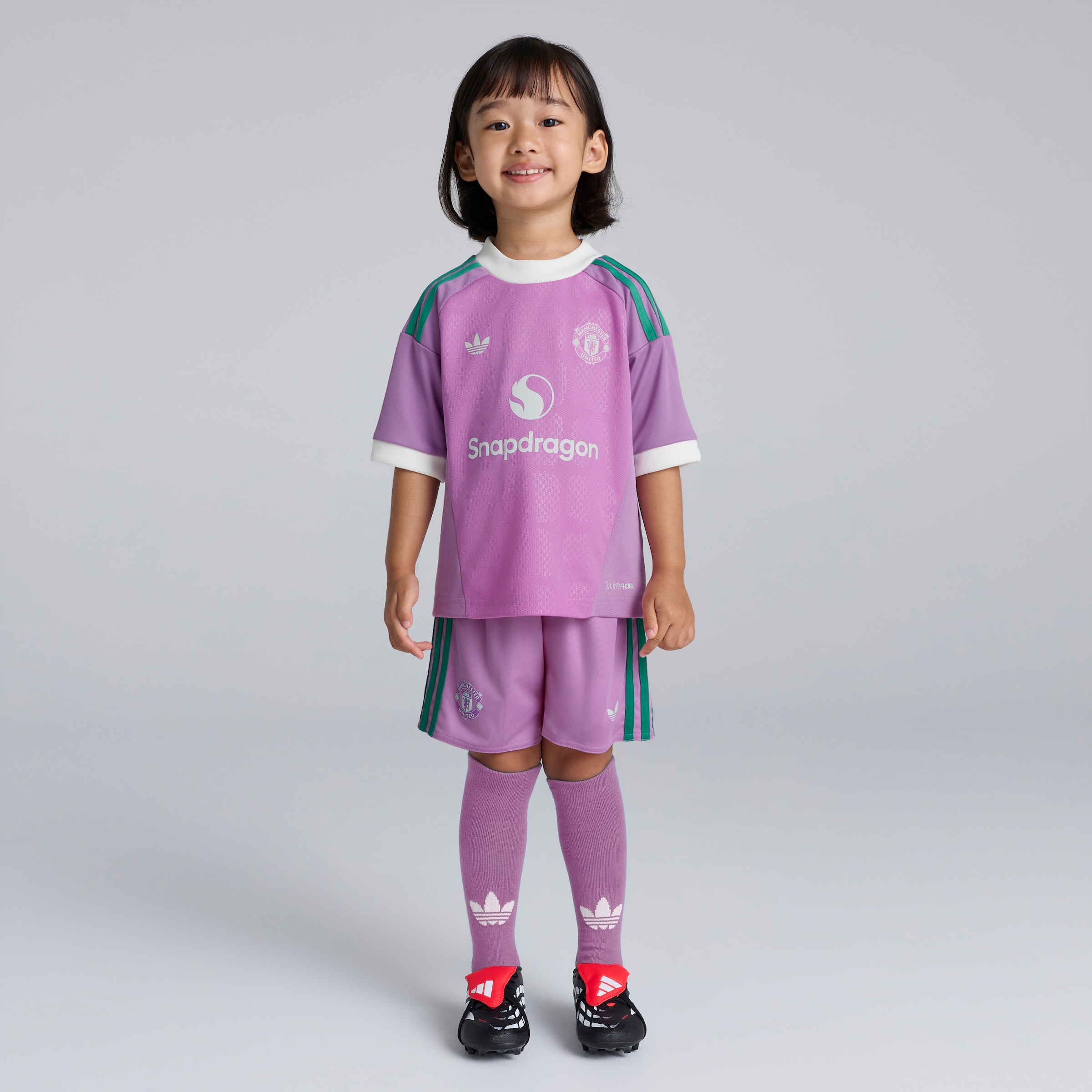 Manchester United Kids 26/27 Away Goalkeeper Mini Kit Purple 紫色 细节 [3-7]