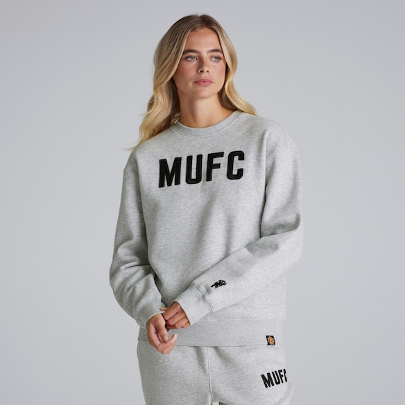 Manchester United Womens MUFC Sweatshirt Grey Gris