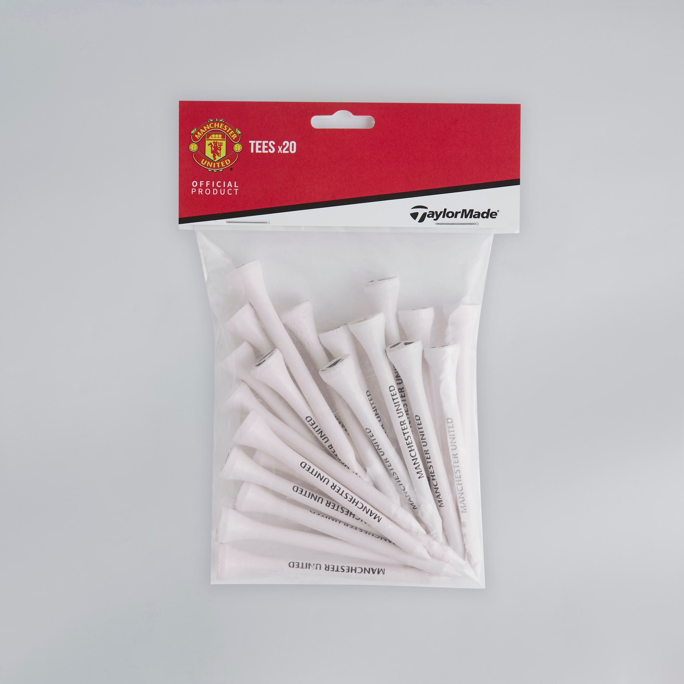 Manchester United X TaylorMade Bag of 20 Golf Tees White White