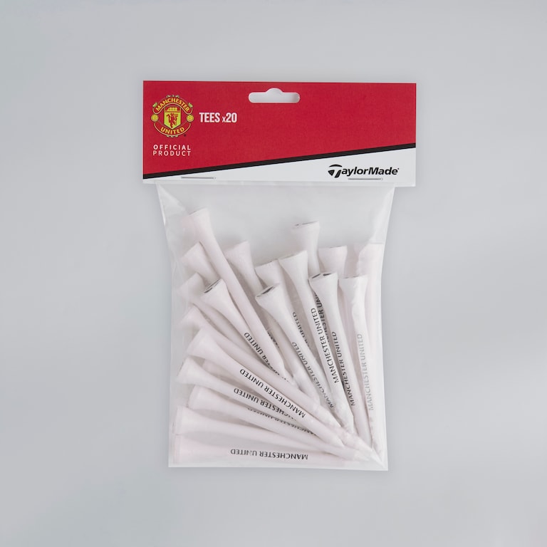 Manchester United X TaylorMade Bag of 20 Golf Tees White