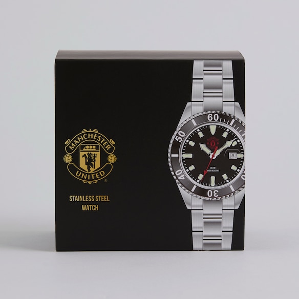 Manchester United Stainless Steel Watch Silver Argent