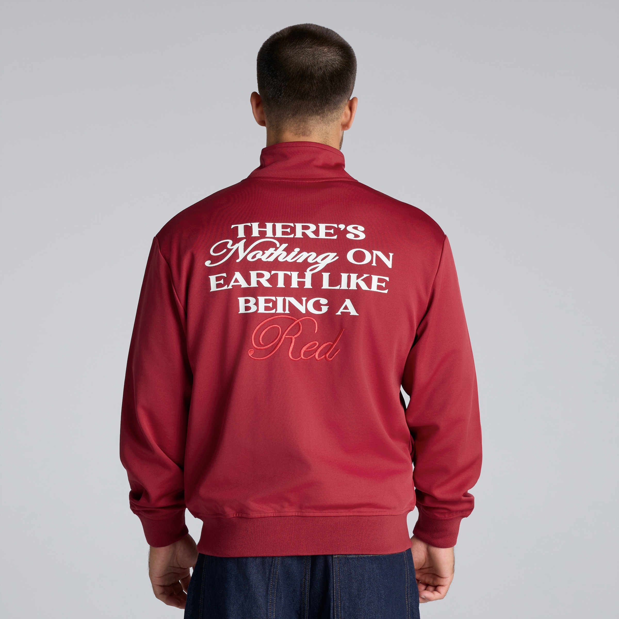 Manchester United There's Nothing on Earth Like Being a Red Track Jacket Red Rojo Detalle [2-6]
