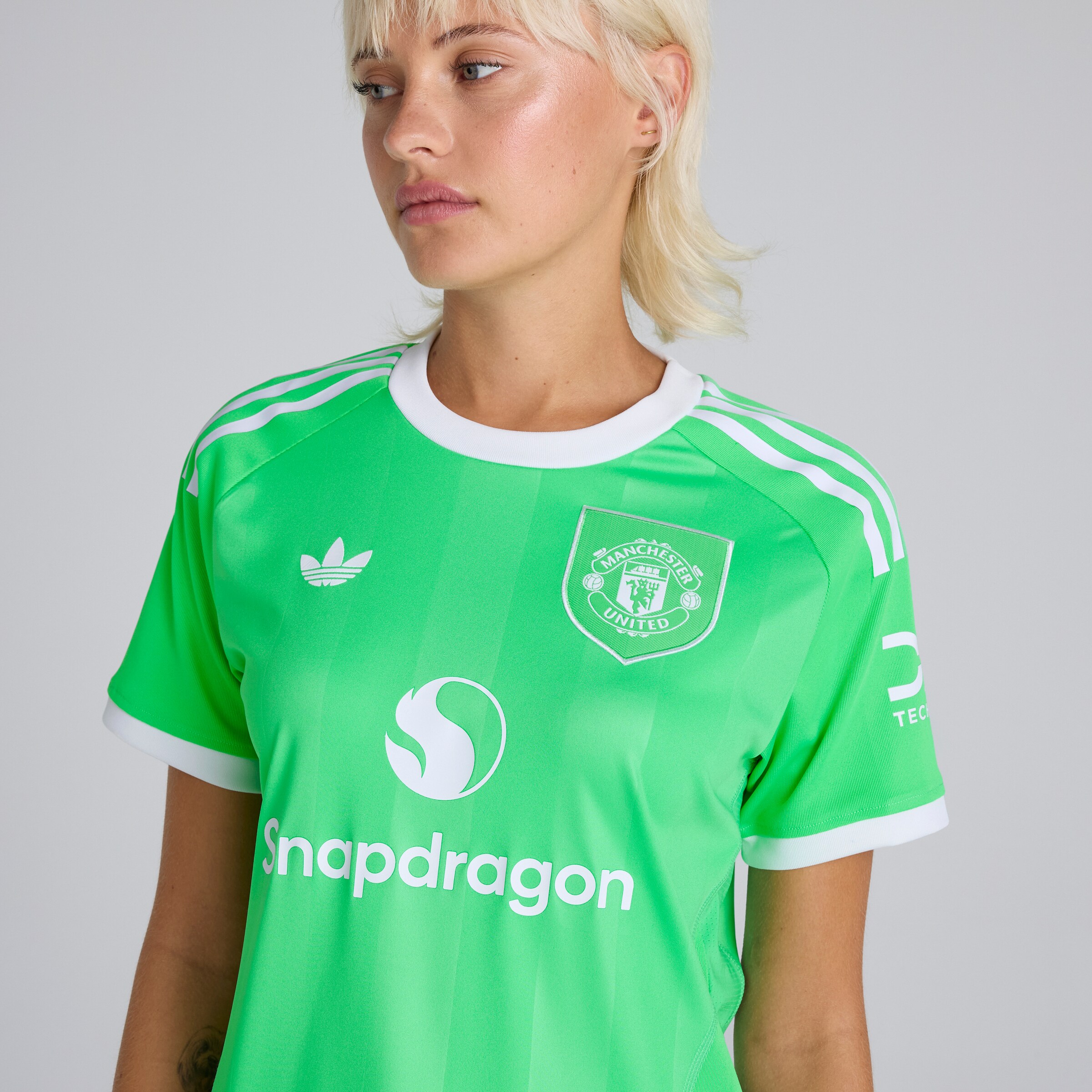 Manchester United 25/26 Third Womens Goalkeeper Jersey Green Vert Détail [4-5]