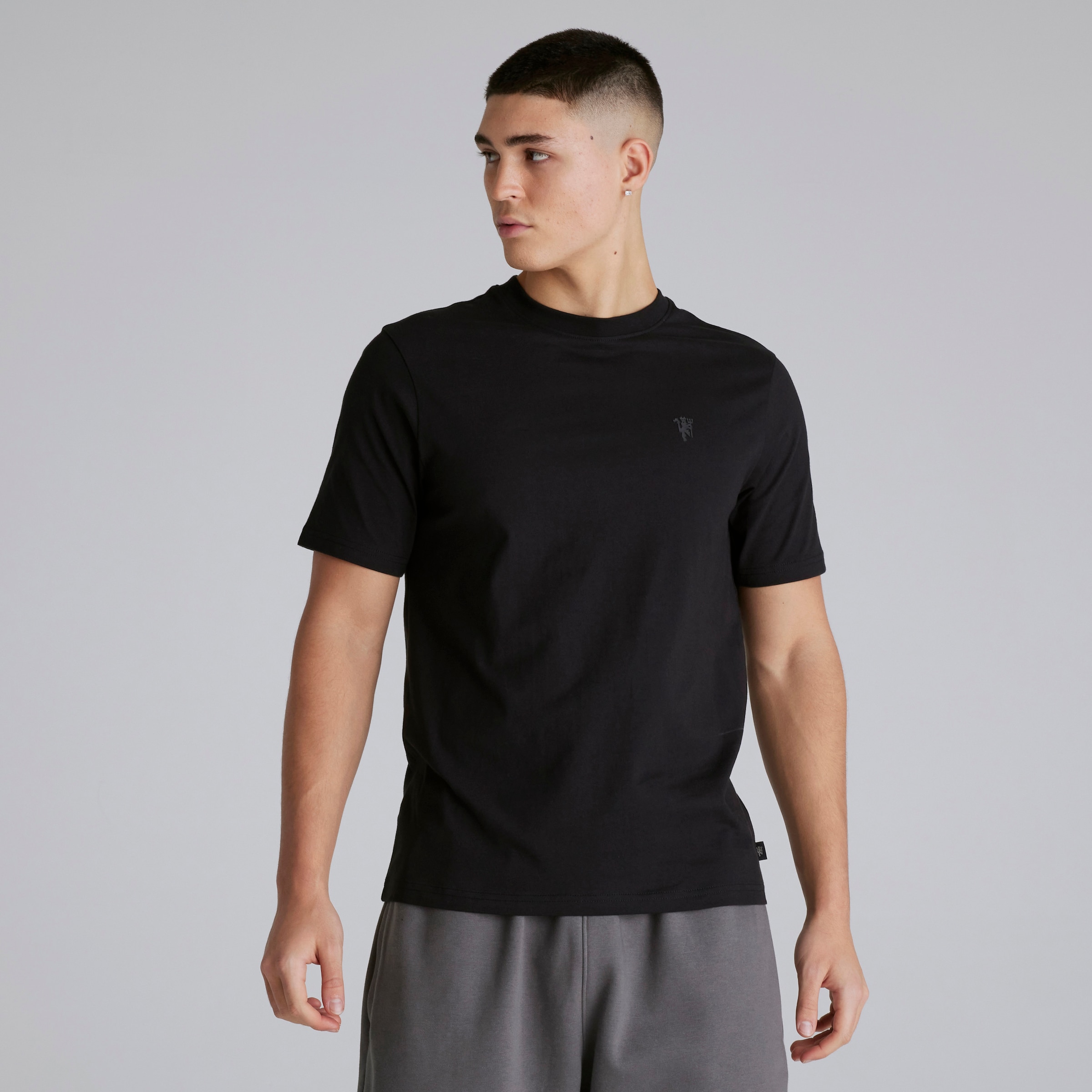 Manchester United Mens Old Trafford Back Print T-Shirt Black Black Detail [2-5]