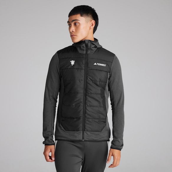 Manchester United x adidas Mens Terrex Hybrid Insulated Jacket Black Black