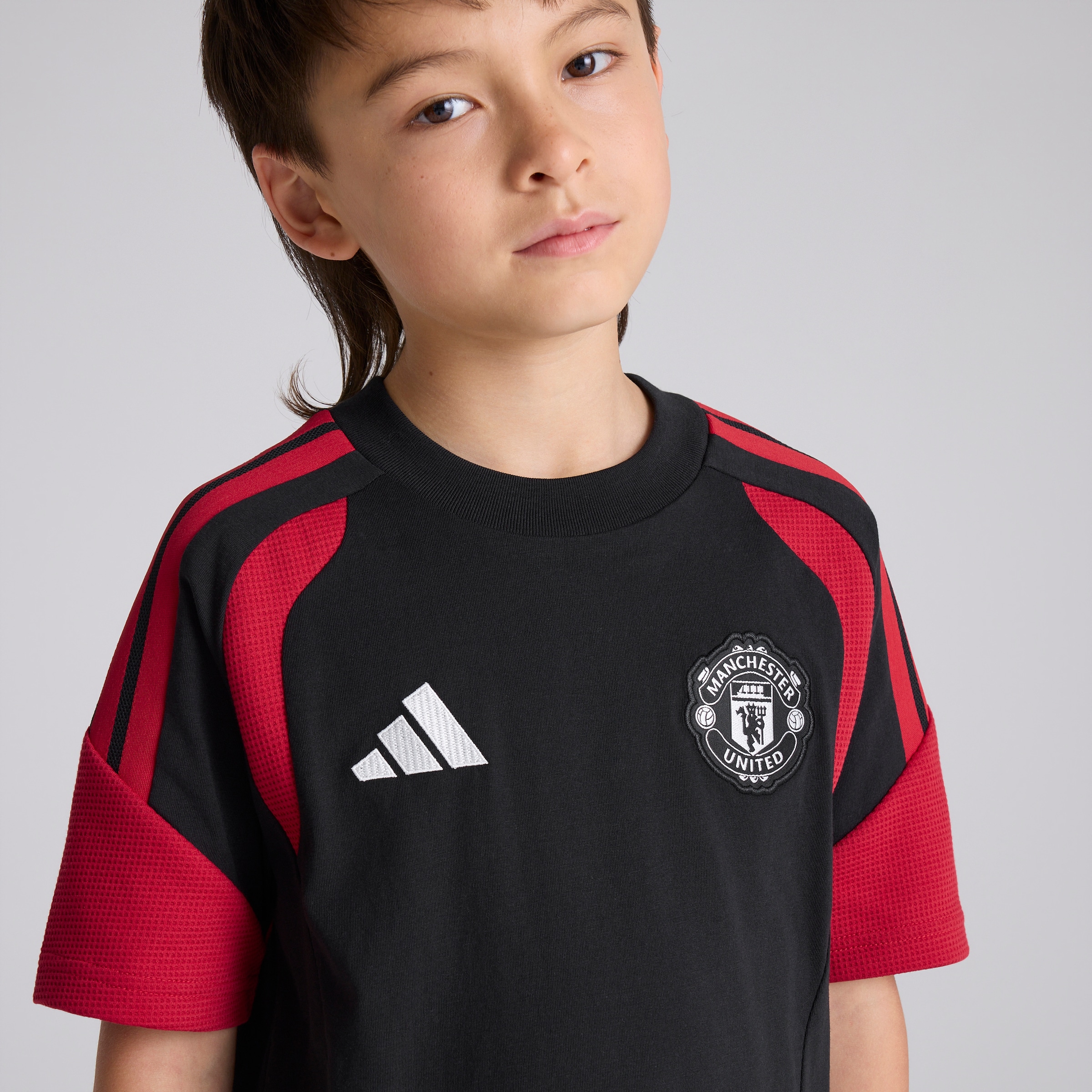 Manchester United Kids 26/27 Training Tiro T-Shirt Black Black Detail [6-6]