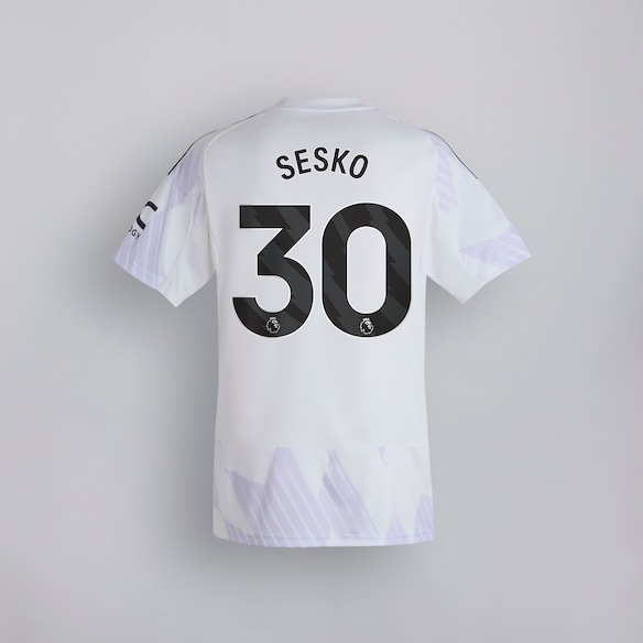 Manchester United 25/26 Away Kids Jersey with Sesko 30 EPL Printing & Badge 흰색