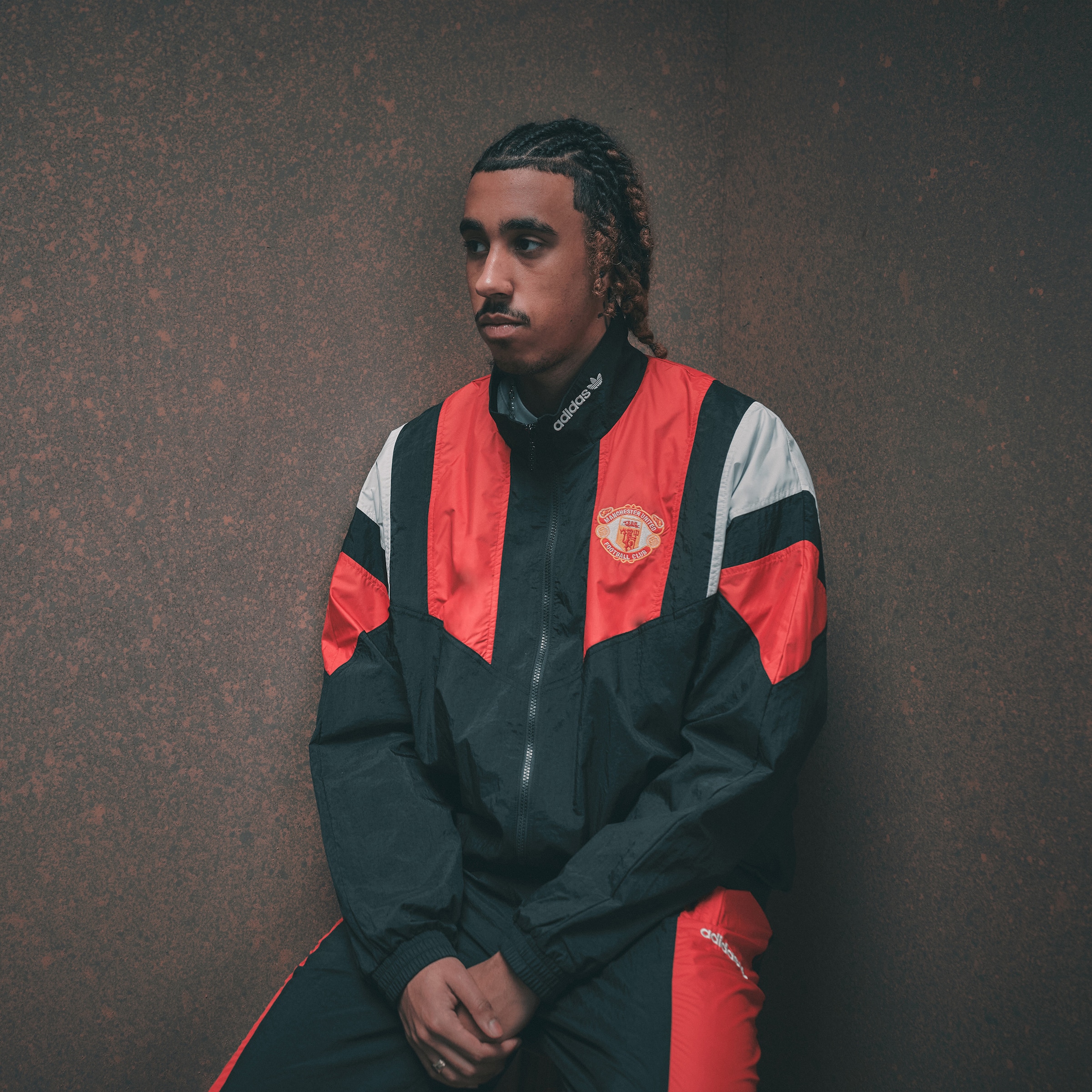 Manchester United x adidas EQT Track Top Black Black