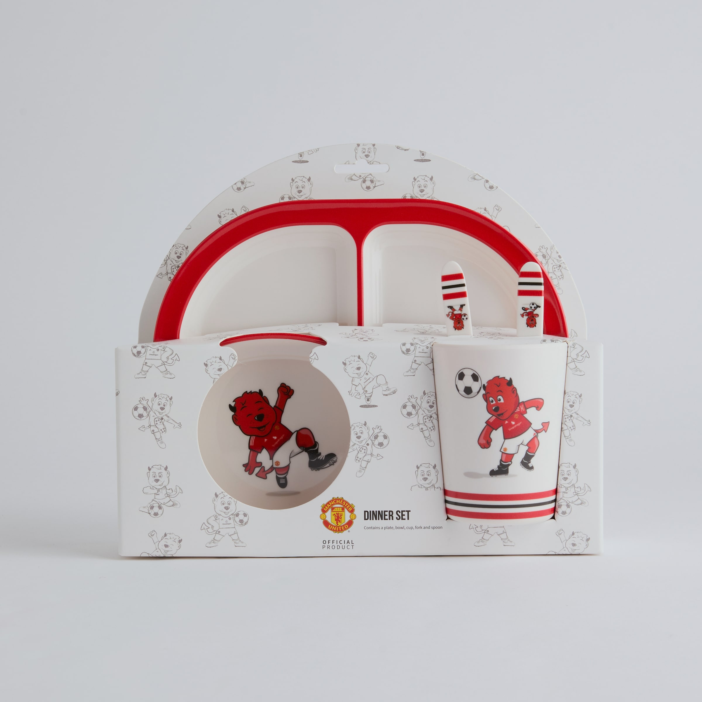 Manchester United Fred the Red Crockery Set White White