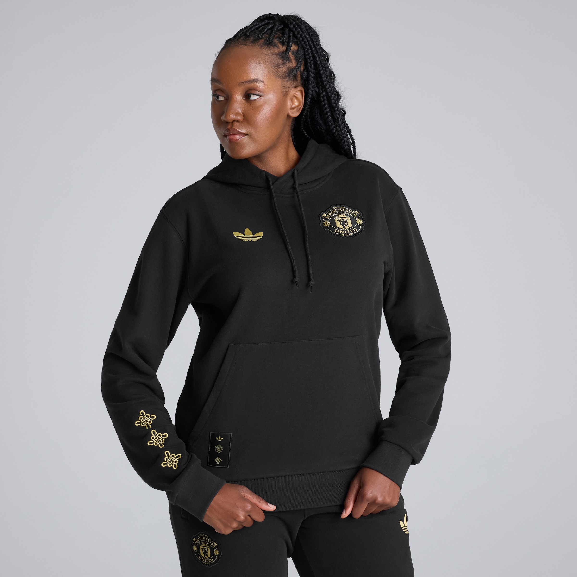 Manchester United Cultural Story Hoodie 검정색 세부 사항 [2-7]