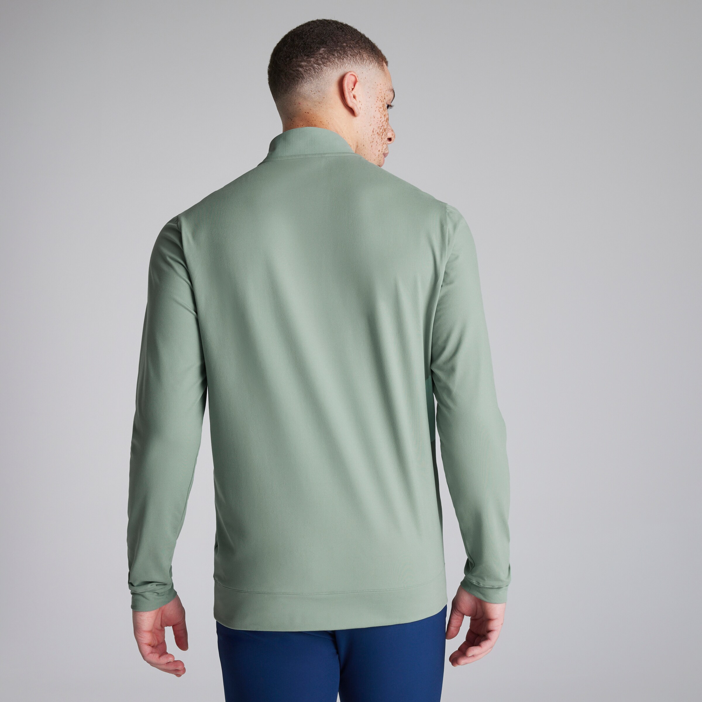 Manchester United x adidas Golf Ultimate365 Tour 1/4 Zip Sweatshirt Green Green Detail [2-5]