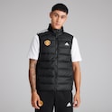 Manchester United x adidas Mens Essentials 3-Stripes Light Down Gilet Black