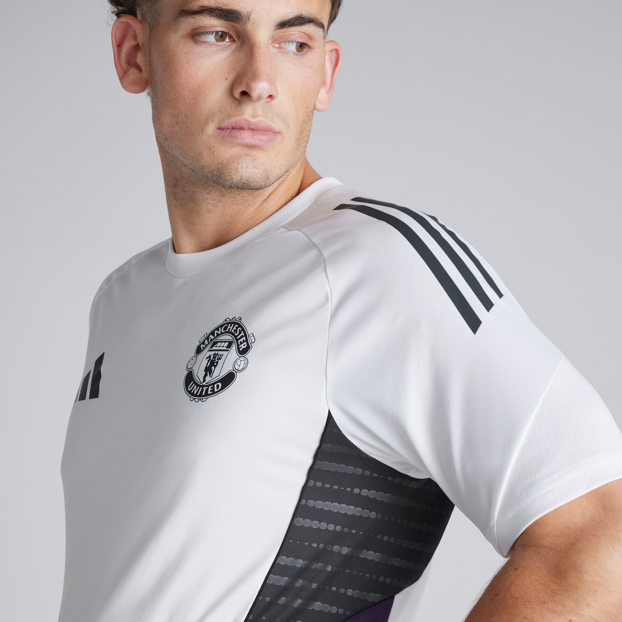 Manchester United Tiro 25 Competition Training Jersey Blanc Détail [6-6]