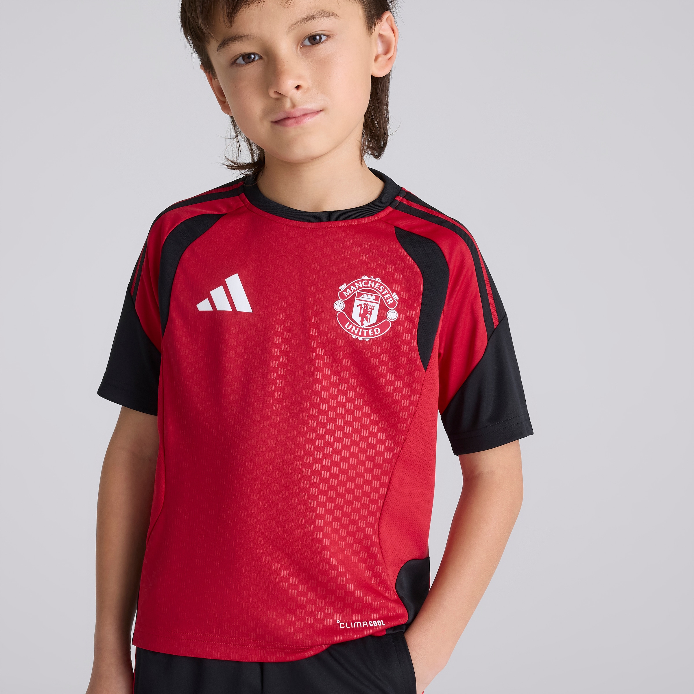 Manchester United Kids 26/27 Training Tiro Jersey Red Red Detail [4-5]