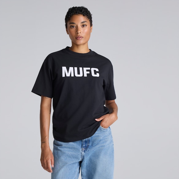 Manchester United MUFC Womens T-Shirt Black 검정색
