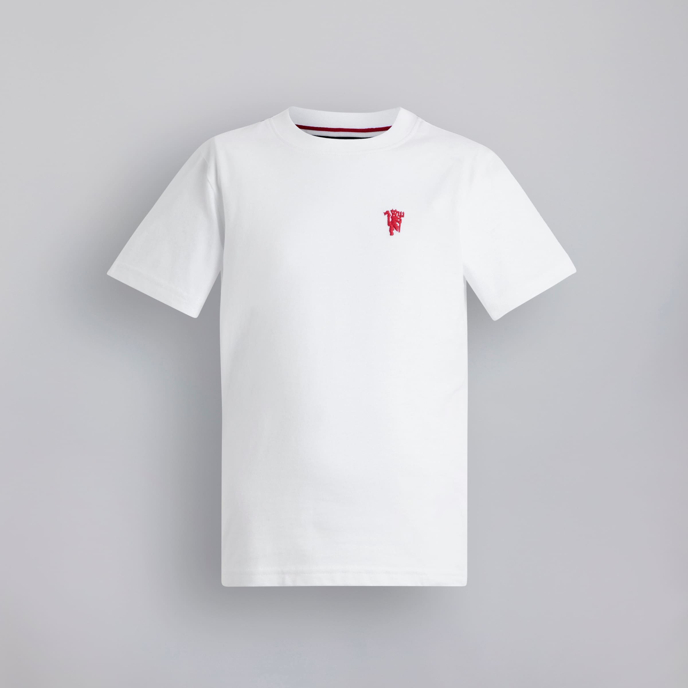 Manchester United Kids Devil Essentials T-Shirt White White Detail [1-2]